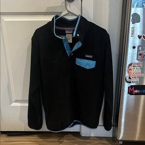 Patagonia Synchilla Black Fleece with Blue Accents